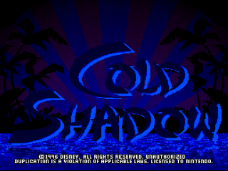 Donald in Maui Mallard title screen for Super Nintendo